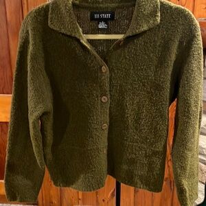 Vintage 111 State wool blend cardigan Size Small S collared